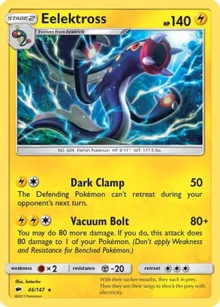 Eelektross — SM - Burning Shadows Pokémon TCG card by hatachu