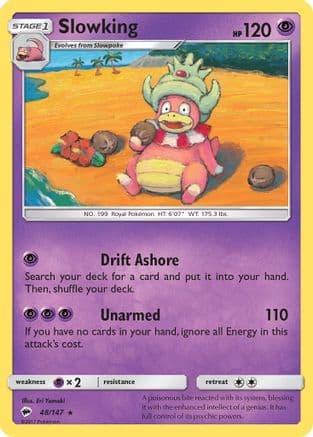 Slowking — SM - Burning Shadows Pokémon TCG card by Eri Yamaki