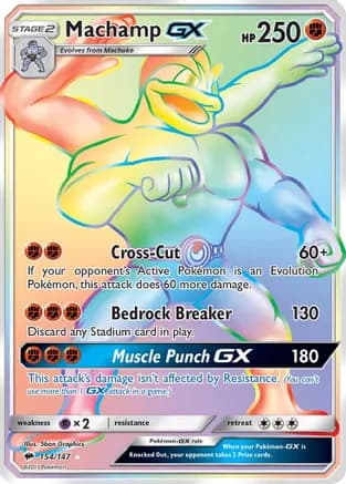Machamp GX (Secret) — SM - Burning Shadows