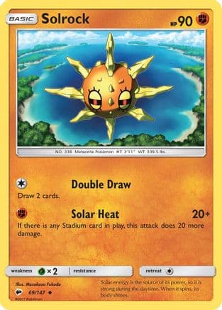Solrock — SM - Burning Shadows Pokémon TCG card by OKACHEKE