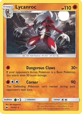 Lycanroc (75) — SM - Burning Shadows