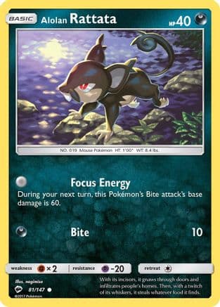Alolan Rattata — SM - Burning Shadows Pokémon TCG card by nagimiso