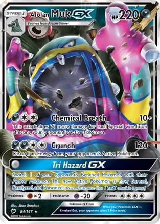 Alolan Muk GX — SM - Burning Shadows