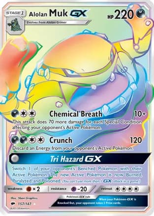 Alolan Muk GX (Secret) — SM - Burning Shadows