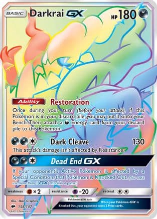 Darkrai GX (Secret) — Pokémon TCG card