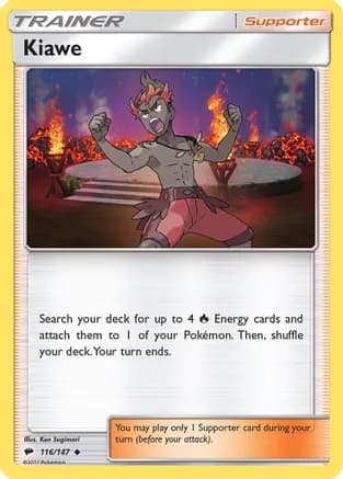 Kiawe — SM - Burning Shadows Pokémon TCG card by Ken Sugimori