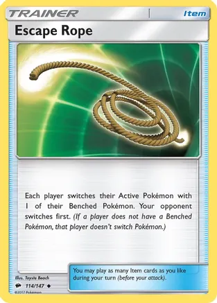 Escape Rope — SM - Burning Shadows Pokémon TCG card by Toyste Beach