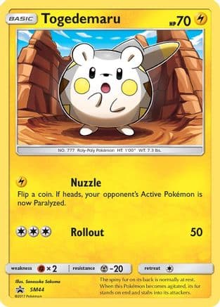 Togedemaru - SM44 — SM Promos Pokémon TCG card by Ronnie Balitaan
