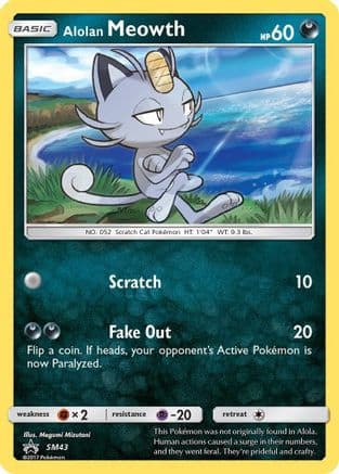 Alolan Meowth - SM43 — SM Promos Pokémon TCG card by Mitsuhiro Arita