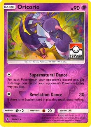 Oricorio - 56/145 (Pokemon League) — League & Championship Cards