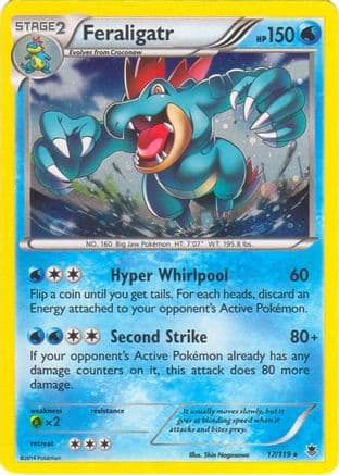 Feraligatr - 17/119 (Cosmos Holo) — Blister Exclusives Pokémon TCG card by Shin Nagasawa