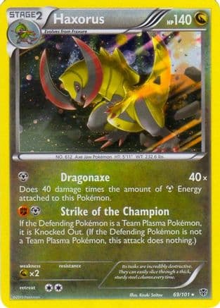 Haxorus - 69/101 (Cosmos Holo) — Blister Exclusives Pokémon TCG card by Kouki Saitou