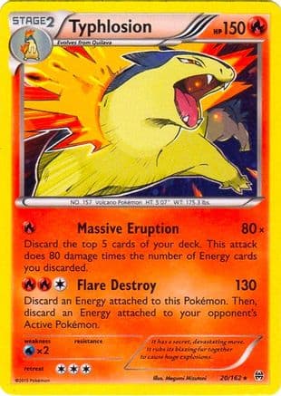 Typhlosion - 20/162 (Cosmos Holo) — Blister Exclusives Pokémon TCG card by Megumi Mizutani