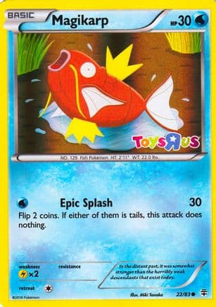 Magikarp - 22/83 (Toys R Us Promo) — Miscellaneous Cards & Products Pokémon TCG card by Ken Sugimori