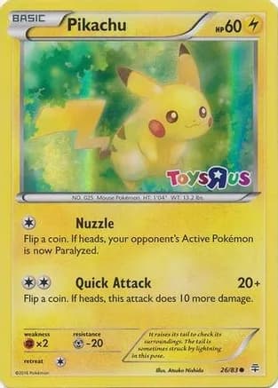 Pikachu - 26/83 (Toys R Us) — Miscellaneous Cards & Products