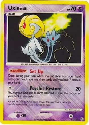 Uxie - 43/146 (League Promo) — League & Championship Cards