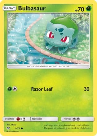 Bulbasaur — Shining Legends Pokémon TCG card by sowsow