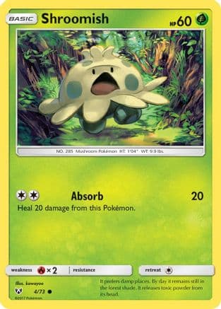 Shroomish — Shining Legends Pokémon TCG card by Naoyo Kimura