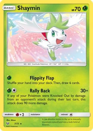 Shaymin — Shining Legends Pokémon TCG card by Mizue