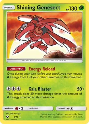Shining Genesect — Shining Legends Pokémon TCG card by Hitoshi Ariga