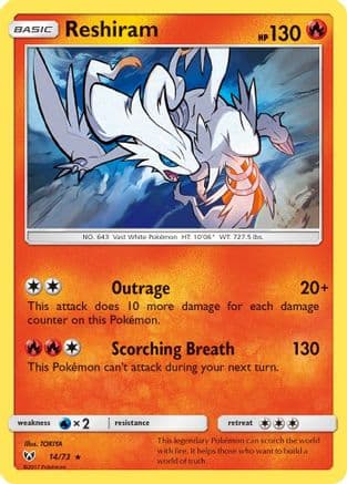 Reshiram — Shining Legends Pokémon TCG card by TOKIYA