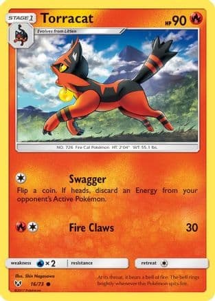 Torracat — Shining Legends Pokémon TCG card by Shin Nagasawa