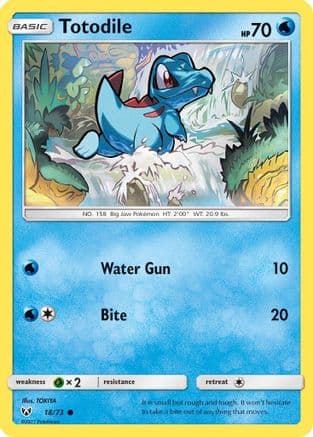 Totodile — Shining Legends Pokémon TCG card by Kagemaru Himeno