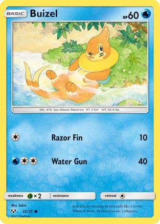Buizel — Shining Legends Pokémon TCG card by ryoma uratsuka