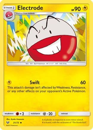 Electrode — Shining Legends Pokémon TCG card by Kyoko Umemoto