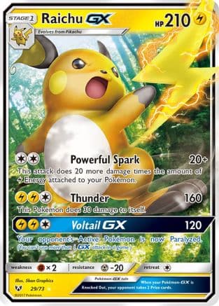 Raichu GX — Shining Legends Pokémon TCG card by Unknown
