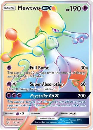 Mewtwo GX (Secret) — Pokémon TCG card