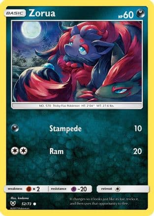 Zorua — Shining Legends Pokémon TCG card by kodama