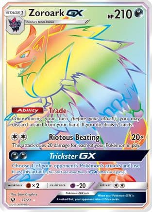 Zoroark GX (Secret) — Shining Legends Pokémon TCG card by 5ban Graphics