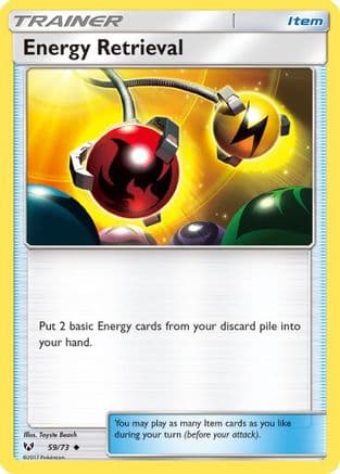 Energy Retrieval — Shining Legends Pokémon TCG card by Toyste Beach