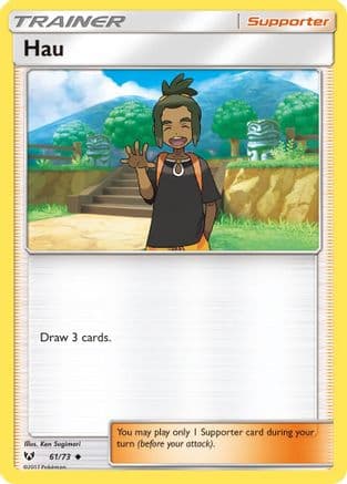 Hau — Shining Legends Pokémon TCG card by Ken Sugimori