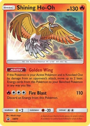Shining Ho-Oh - SM70 — SM Promos Pokémon TCG card by Hasuno Aya