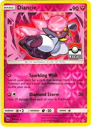 Diancie - 94/147 (Pokemon League) — League & Championship Cards