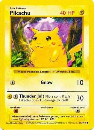 Pikachu (Red Cheeks) — Base Set (Shadowless)