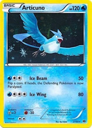 Articuno - 27/99 (Next Destinies) — Blister Exclusives Pokémon TCG card by Ryo Ueda
