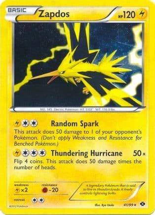Zapdos - 41/99 (Next Destinies) — Blister Exclusives Pokémon TCG card by Ryo Ueda