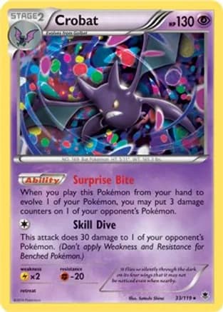 Crobat - 33/119 (Cosmos Holo) — Miscellaneous Cards & Products
