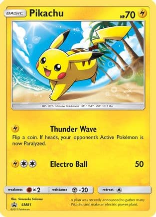 Pikachu - SM81 — SM Promos Pokémon TCG card by Hasuno Satoru