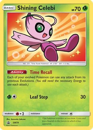 Shining Celebi - SM79 — SM Promos Pokémon TCG card by Hasuno Satoru