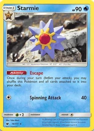 Starmie — SM - Crimson Invasion Pokémon TCG card by Yuka Morii