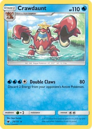 Crawdaunt — SM - Crimson Invasion Pokémon TCG card by Saya Tsuruta