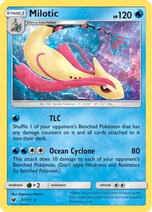 Milotic — SM - Crimson Invasion Pokémon TCG card by Kagemaru Himeno