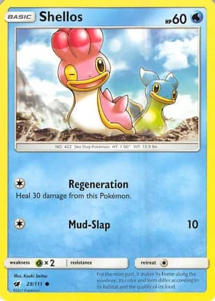 Shellos — SM - Crimson Invasion Pokémon TCG card by Kouki Saitou