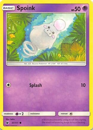 Spoink — SM - Crimson Invasion Pokémon TCG card by Sekio