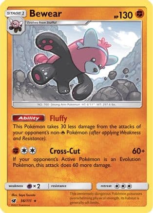 Bewear — SM - Crimson Invasion Pokémon TCG card by Saya Tsuruta