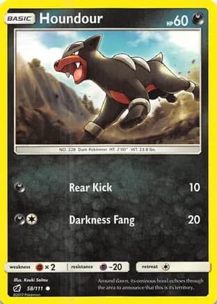 Houndour — SM - Crimson Invasion Pokémon TCG card by Kouki Saitou